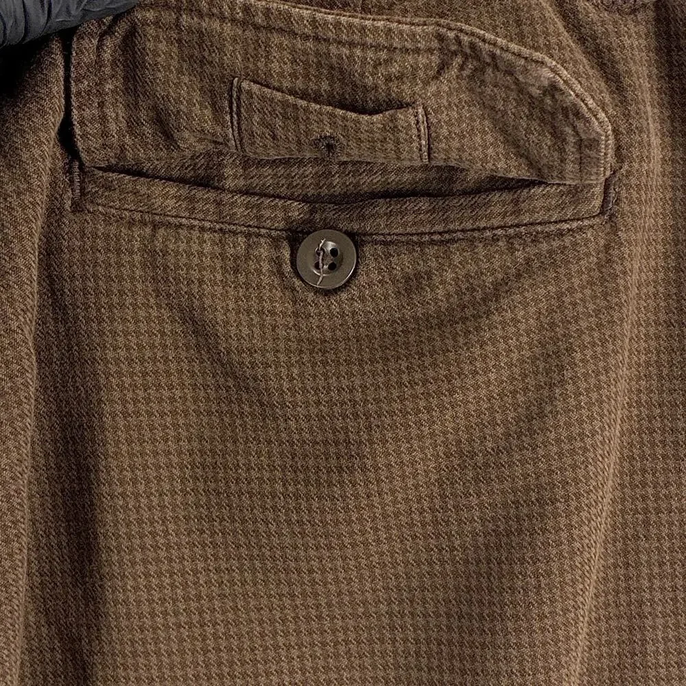 VTG Gap Pants Mens 36x34 (36x32) Brown Houndstooth Boot Fit Baggy Preppy Y2K